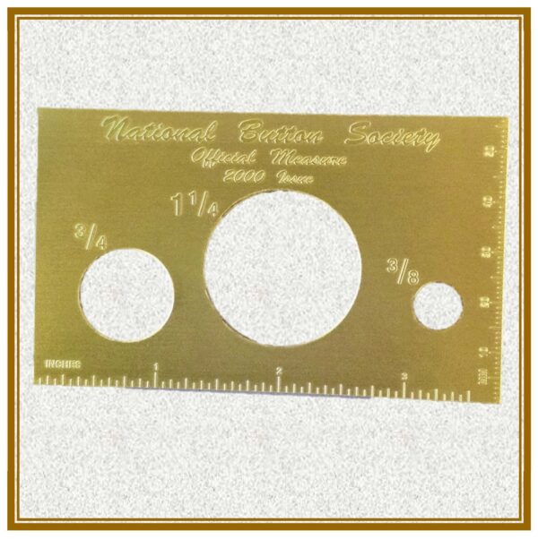 NBS OFFICIAL BUTTON MEASURE (flat brass)