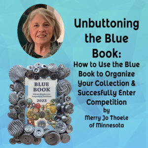 UNBUTTONING THE BLUE BOOK with Merry Jo Thoele